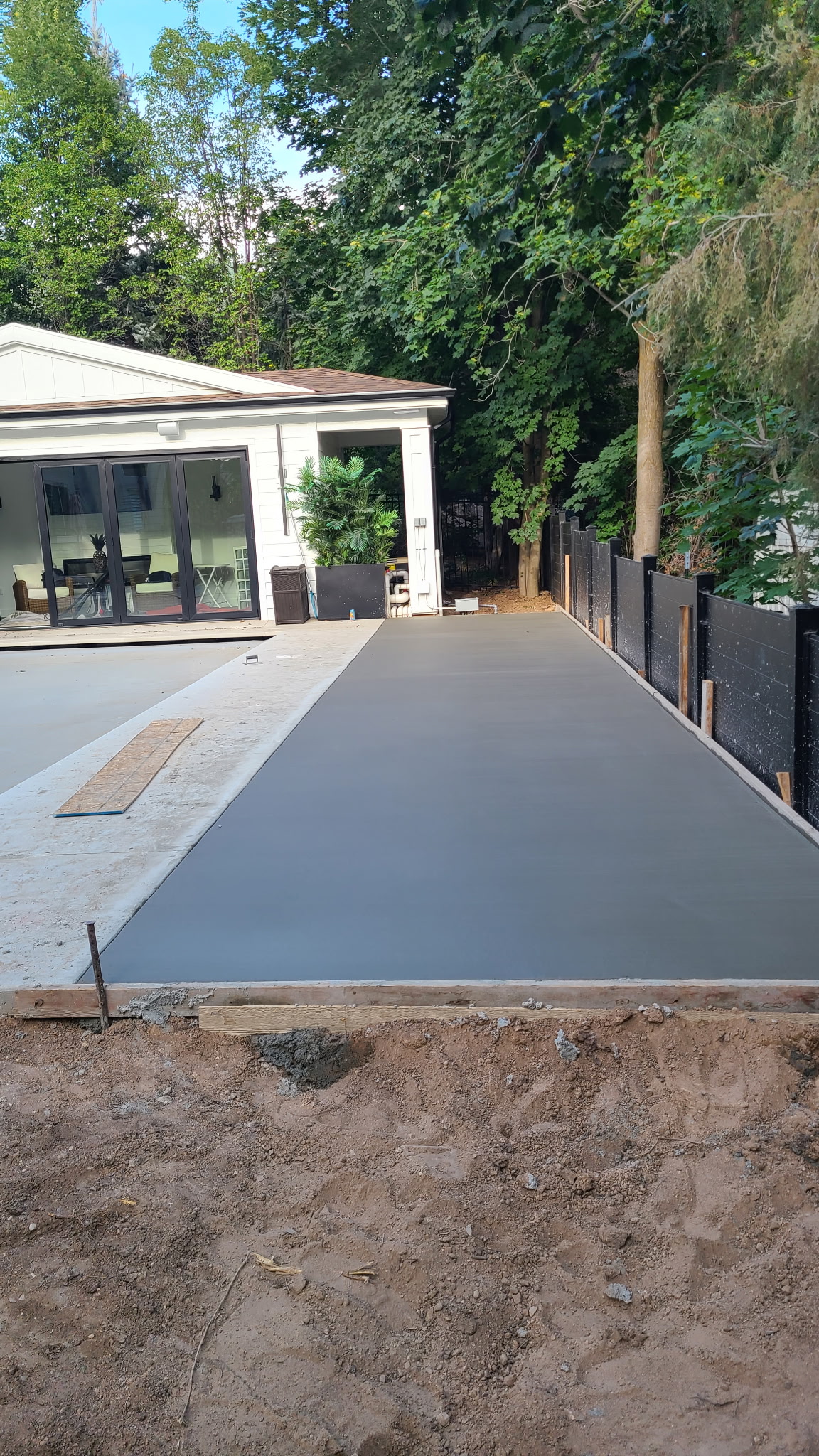 Backyard patio pour