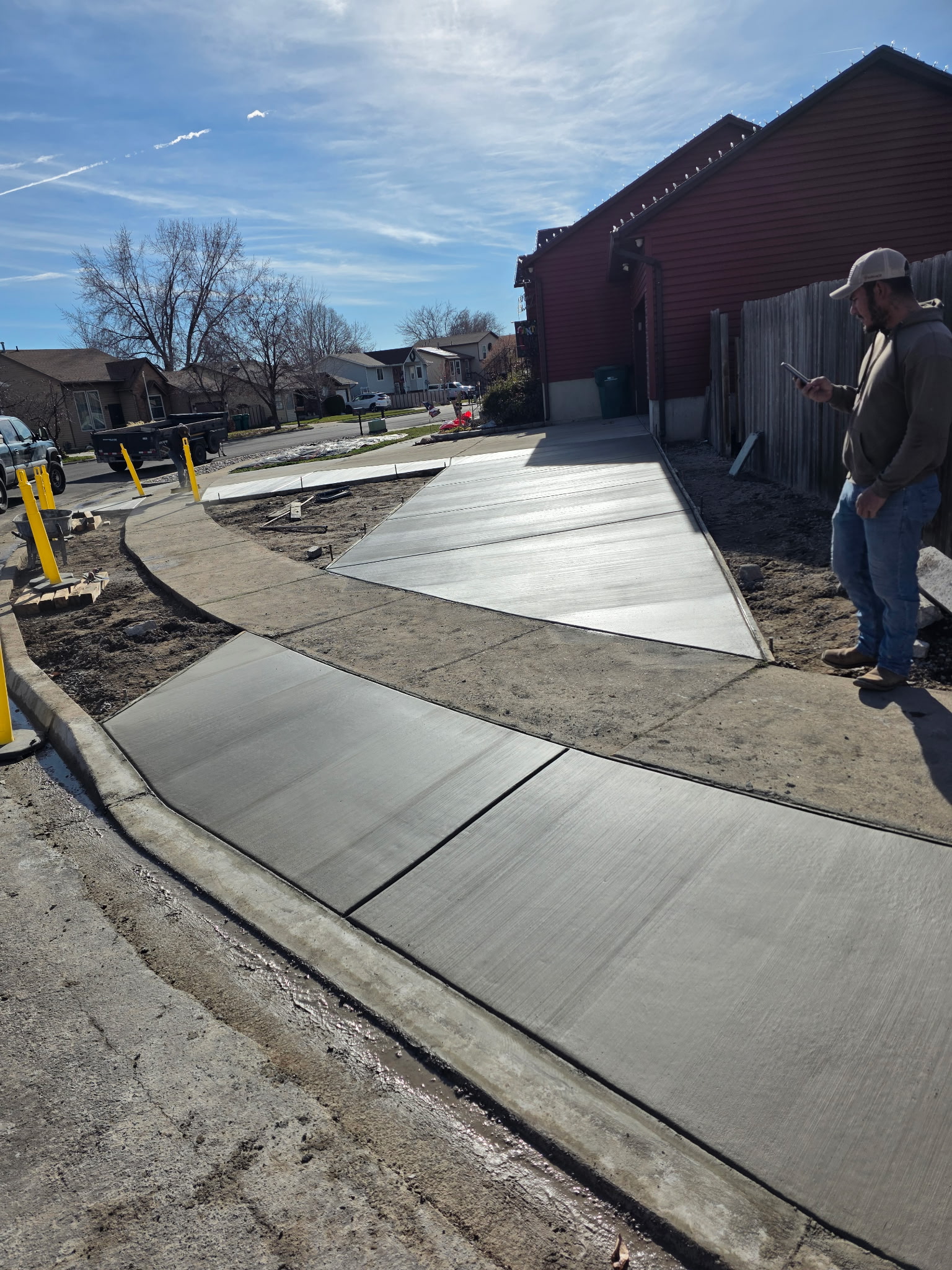 New sidewalk installation